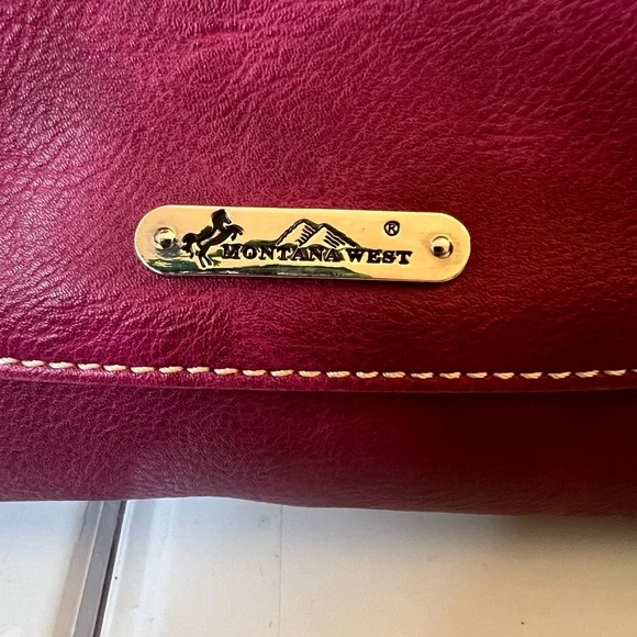 Montaña West Embellished Burgundy Shoulder Bag - Picture 3 of 8